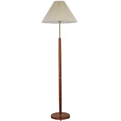 China American pleated living room floor lamp Scandinavian retro black walnut sofa edge background brass floor lamp special price for sale