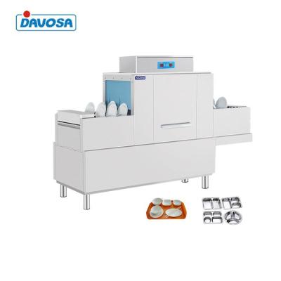 China Efficient Type Commercial Catering Dishwasher Channel Dishwasher Hood Equipment for sale