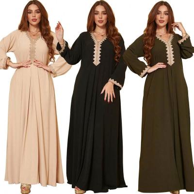 China Custom Made Polyester GANE Rts Women Elgent Muslim Dress Lalic Logo Size Good Selling Satin for sale