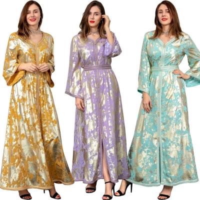 China Floral Preloved Maxi Dress Thailand EID Kimono Abaya Dress Polyester GANE RTS Luxury Silk Women's Maxi Dresses Thong Sundress Muslim Women for sale