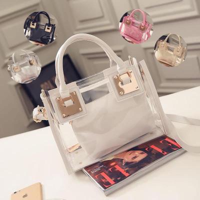 China Custom Hot Sale Waterproof Black Jelly Bag Women's White Red Silver Pink Jelly Bag Beach Shoulder Bags Fashion PVC Hand Tote Beach Beach Shoulder Bags for sale