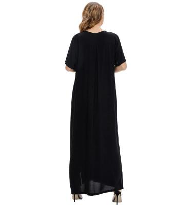 China Polyester Women's Plus Size Dress Printed Silk Short Wrap Maxi Dress Middle East Loose Sarongs Skirt African Clothing Muslim Dress for sale