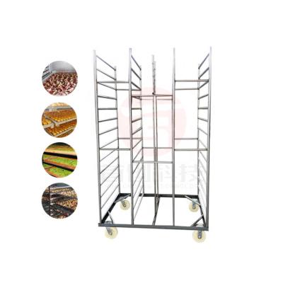 China Professional Power Tool Motors Customized Stainless Steel Baking Drying Full 32 Tray Oven Trolley Drying Cart Stainless Steel Tray Rack Trolley Factory Direct for sale