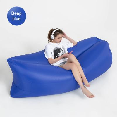 China 2022 Hybrid Type Lazy Airbag Sofa Bed Inflatable Sofa Bed Air Sleeping Orange Bag Summer High Quality for sale