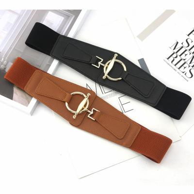 China Factory Direct Selling Formal Korean Fashion Retro Shirt Elastic Belt With Wide Women's Skirt Decoration Shirt All-match Waist Belt for sale