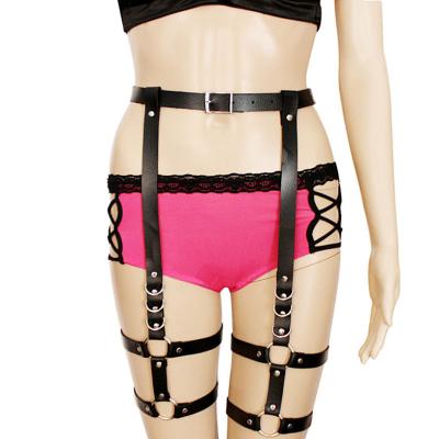 China Nightclub-style belly belt European wild style double gaiters European and American factory direct double belt gaiters and American belt for sale