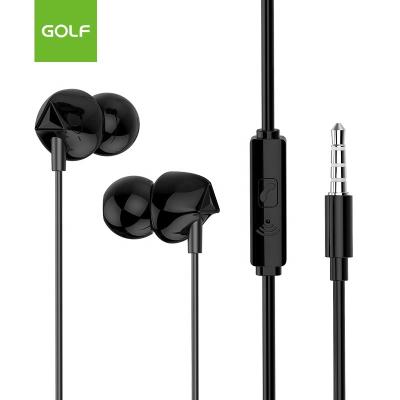 China New Arrival GOLF In-Ear Earphone With High Quality 360 Wire 3.5mm Factory Price Support Noise In Ear Earphone Hot Selling Wire With MIC for sale