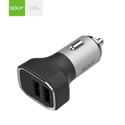 China Wholesale Mobile Phone Free Sample GOLF New Arrival Digital Display Dual USB Ports, Suitable All Mobile Phone Devices Car Charger for sale