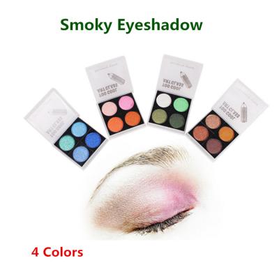 China Professional Waterproof Eyeshadow Smoky Makeup Set 4 Color Matte Eye Shadow Palette Naked Natural Nude Eyeshadow for sale