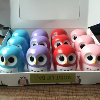 China Newly Sunscreen Owl Animal Shape Lip Balm Organic Lip Balm for sale