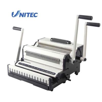 China New best selling product 2 in 1 small coil and wire book binding machine for sale 25sheets (70g) for sale