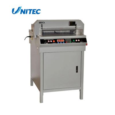 China 2017 Hot Sale Electric Paper Cutter Trimmer Guillotine Machine with LCD Light 450VS+ for sale