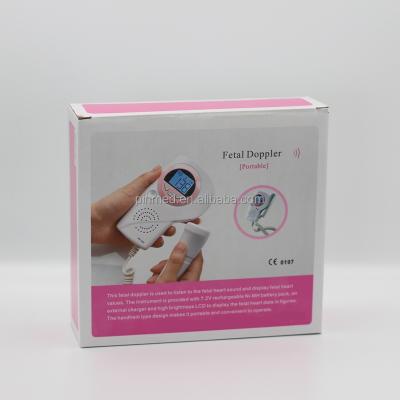 China Plastic Fetal Ultrasound Fetal Doppler Price Pink Home Care Fetal Doppler for sale