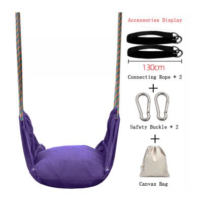 China Cotton Canvas+ Nylon Rope Kindergarten Playground Exercise Leisure Kids Hammock Seat Swing Thickening Canvas Swing for sale