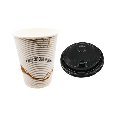 China Customized Printed Disposable Coffee Paper Cup Disposable Paper Cups Liner Wallpaper Cup Coffee With Lids for sale