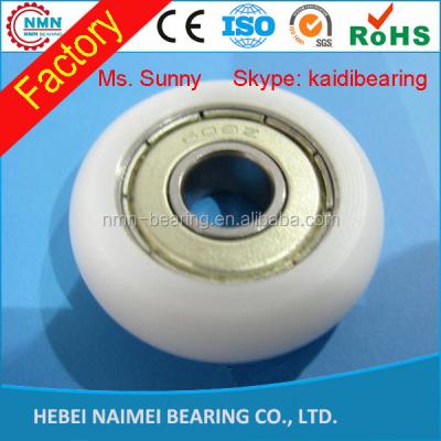 China PP Convex Body Ball Bearing Nylon Roller For Moving Door And Windows for sale