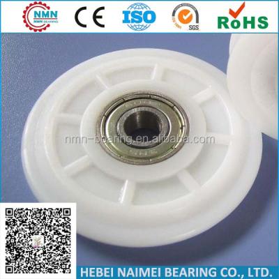 China Nylon Wheel Pulley PP 608zz Ball Bearing Plastic Wheel for sale