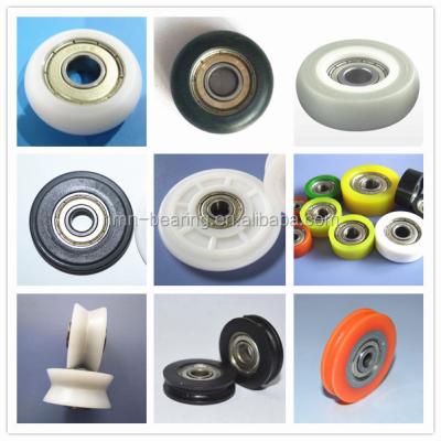 China PP Casters Wheels Bearing Sliding Door Window Bearing Plastic Wardrobe Wheel Bearings U Roller / V Pulley for sale