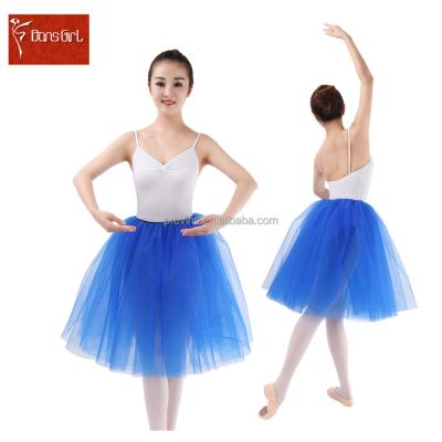 China Professional Half Tutu Girls 3 Layers Long Half Skirt Adult Ballet Performance Tutu Ballet Tutu for sale