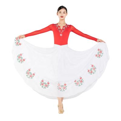 China Dresses Adults Dresses Women Minority Chinese Clothing National Dance Chiffon Skirt for sale