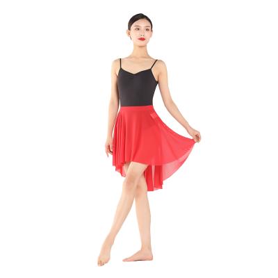 China tutu & Nylon Spandex Skirts Girls Ballet Skirts Red Pull-On Dance Skirt for sale