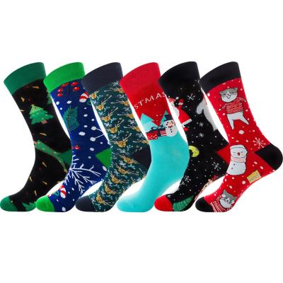 China Fashion Design Gifts QUICK DRY Popular Unisex Mens Womens Socks Christmas Cotton Crew Holiday Socks for sale