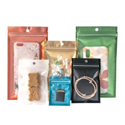 China Mini Colorful Transparent Moisture-proof Moisture-proof Loose Fit Mini Clear Hole Window Ziplock Earring Jewelry Phone Case Packaging for sale