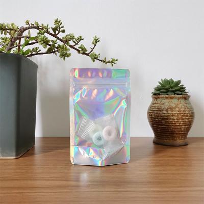 China Moisture Proof Clear Zipper Front Lock Pouch Heat Seal Resealable Foil Mylar Foil Plastic Packaging Bag for sale