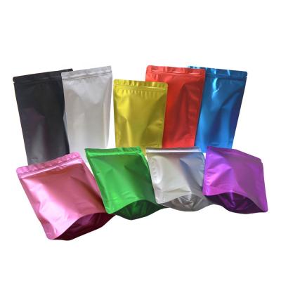 China Mylar Snack Powder Moisture Proof Packaging Foil Matte Smell Proof Resealable Stand Up Pouch Bag With Zipper Lock for sale