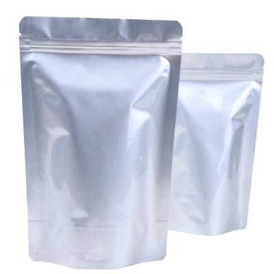 China Pure Aluminum Foil Moisture Proof Matte Vacuum Ziplock Packaging Bag Round Corner With Stand Up Bottom for sale