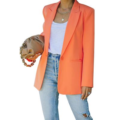 China New products windproof blazer jacket for women's blazer 2021 elegant women's candy color women's blazer for sale