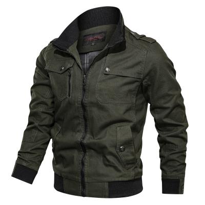 China Windproof Solid Casual Jacket Zipper Pocket Stand Collar Plus Size Jacket Men's Clothing For Men for sale