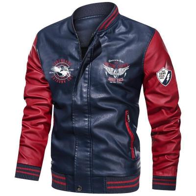 China Custom Windproof Winter Coat Varsity Bomber Leather Jacket Jackets Letterman Varsity Jackets For Men Leather Jacket for sale