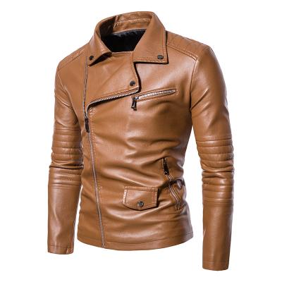 China Waterproof Hot High Quality Men's Leather Jacket Motorcycle Sale Leather Jacket for sale