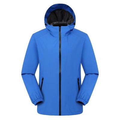 China Custom QUICK DRY Logo Hooded Outdoor Hiking Jacket Softshell Waterproof Windproof Thin Jacket For Men for sale