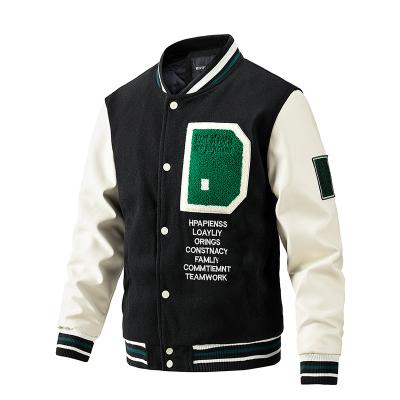 China Factory Direct Sales Custom Made Letterman Letterman Baseball Varsity Breathable Casual Wool Jacket For Men for sale