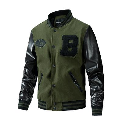 China Breathable Custom Blank Jackets Mens Embroidered Varsity Baseball Jacket Streetwear Embroidered Jacket for sale