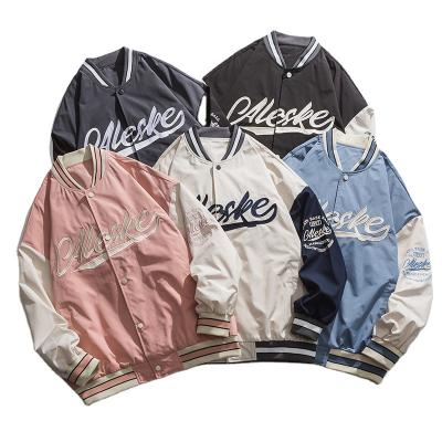 China Custom Made 100% Polyester Windproof Mens Womens Plus Size Jacket Letterman Varsity Jackets For Men for sale