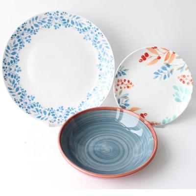 China Viable Luxury Bone China Dinner Set Decal Pakistan Printing Wholesale 68 Pcs Dinnerware Sets Ceramic Stoneware Hand Painted Dinner Set for sale