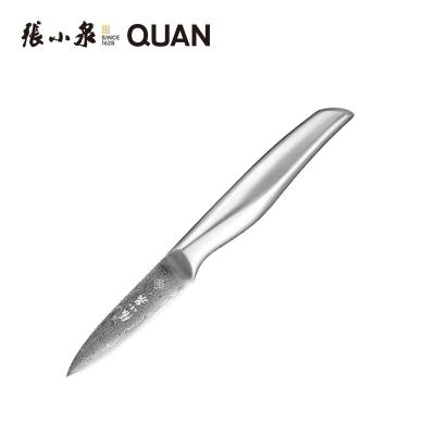 China Viable Hot Selling 3.5 Inch Vg10 67 Layers Damascus Kitchen Paring Knife Paring Knife With Hollow Handle for sale