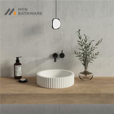 China Italian Customization Unique Design Handmade Countertop Concrete Material Bathroom Vanity Hand Sink Sink for sale