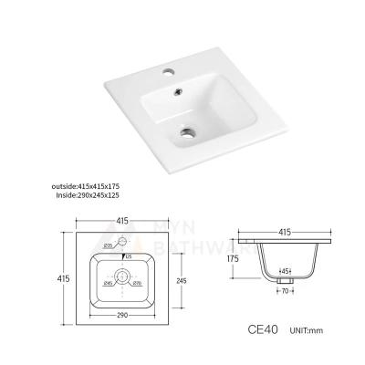 China Unique Design Factory Direct Sales Bathroom Vanities Sinks Slim Cabinet Counter Basin for sale