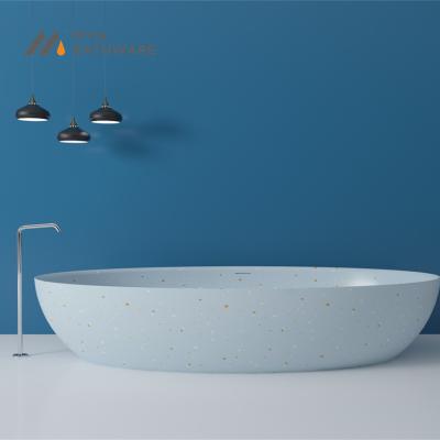 China Unique Wholesale Bathroom Terrazzo Floor Reasonable Price Free Design Bathtub for sale