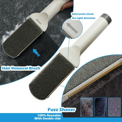 China Manual Pet Hair Remover Standard-SizeTravel Double Sided Fiber Brush Self-Cleaning Base Remove Cat and Dog for sale