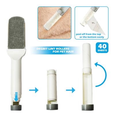 China Dog Hair Remover Double Sided Viable Fur Remover Fiber Remover Pet Hair Remover Double Sided Dog Brush Pet Cleaning Self Sticky Fiber Roller for sale