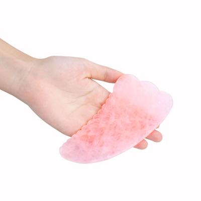 China 2021 Hot Selling Face Lift Gua Sha Board Rose Body Massager Stone Rose Jade Guasha For Scratch Facial Massage for sale