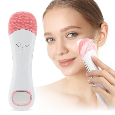 China 2021 Sonic Rechargeable Silicone Face Cleansing Brush DEEPLY CLEANING Facial Cleanser for sale