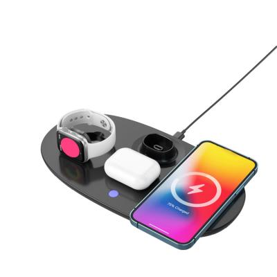 China 4 in 1 Wireless Charging Station All in One Type-C Left 4 in 1 Headset Wireless Ear Station Charging Charging Stand for sale