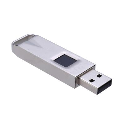 China Easiest And Most Security To Acess Your Zinc Alloy Encrypted Files OEM/Odm All Metal Capacitive Fingerprint Encryption Sensor Usb Flash Drive for sale