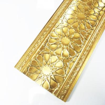 China Hot Selling Wholesale Modern PS Cornice Waterproof Gold Frame Molding Decorative PS Ceiling Cornice For Home Interior Decor for sale